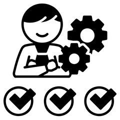 Skill Set Black Fill Icon