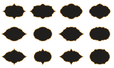 Luxury Islamic Frame for Names in Black and Gold