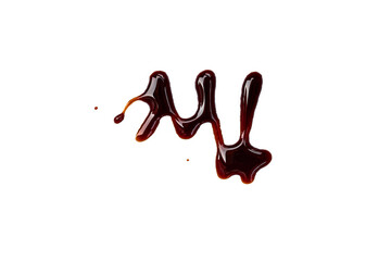 Oyster sauce stains on white background