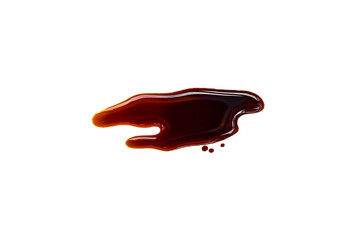 Oyster sauce stains on white background
