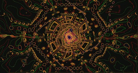 Swirling patterns of vibrant colors create a mesmerizing design