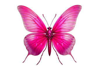 pink butterfly isolated on transparent or white background