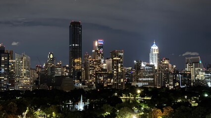 Fototapeta premium chicago skyline at night