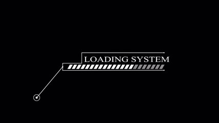 Futuristic Loading System Animation for Technology and Design Projects. - Powered by Adobe