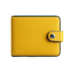 Front view of a mustard yellow leather wallet