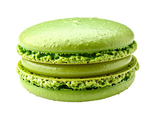 Green macaron, two layers, smooth exterior