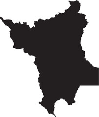 Roraima Brazil State Map Silhouette Isolated