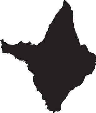 Amapa, Brazil State Map Silhouette Isolated