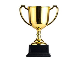 Gold trophy, isolated