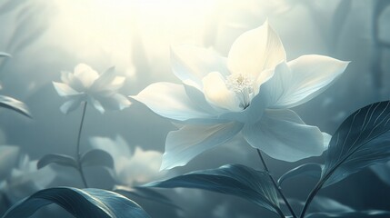 Delicate white flowers in soft light (1)