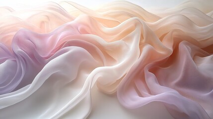 Elegant flowing fabric with pastel colors creates a dreamy romantic background