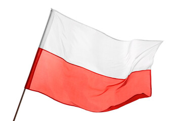 Flag of Poland isolated on white background