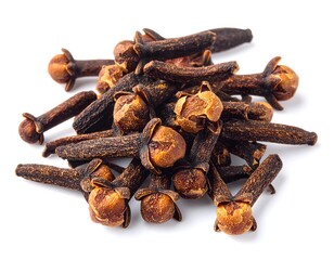 Fototapeta premium Pile of cloves isolated on white background