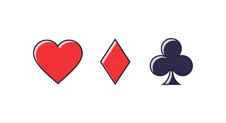 card suits heart diamond club icons representing classic card games casino nights and poker tournaments for game guides and gambling concepts.