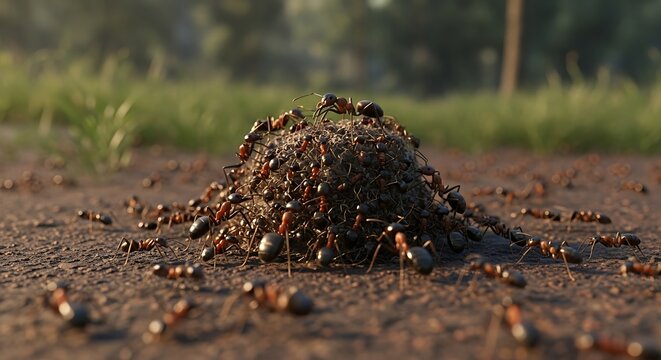 Ant Colony On Hill.