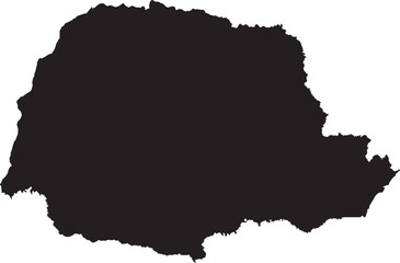 Obraz premium Parana Brazil State Map Silhouette Isolated