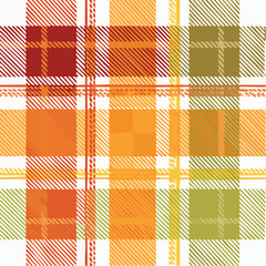 Image of Warm autumn plaid pattern design featuring classic tartan squares in a cozy fall color palette, perfect for seasonal backgrounds and textile themes and decorative projects printed on Printed Glass Splashbacks