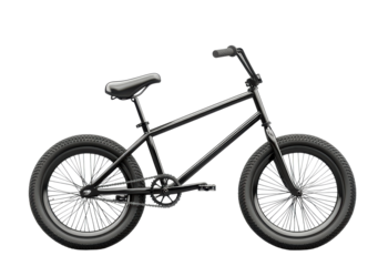 Classic black BMX bike with freestyle frame
