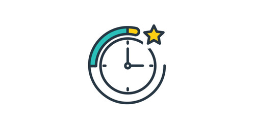 deadline icon indicating successful time management illustrating productivity improvement perfect for project management and efficiency promotions