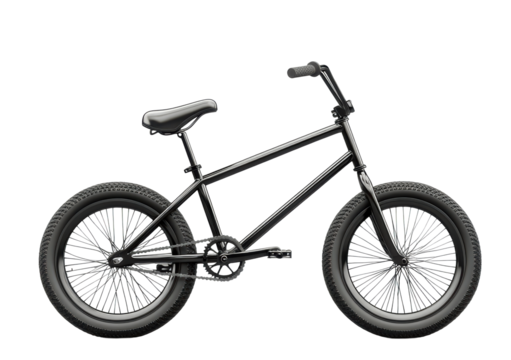 Classic black BMX bike with freestyle frame
