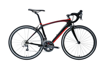 Red and black performance road bike
