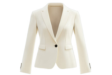 Fototapeta premium White women’s blazer with deep neckline 
