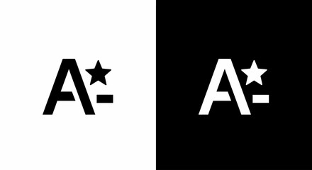 A-Plus Grades: Capturing the essence of academic excellence with the symbol A+ beautifully portrayed on both a dark and light backdrop, highlighting the symbol of high achievement.