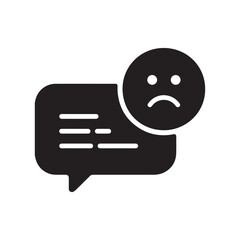 Sad Face with Speech Bubble Feedback Icon