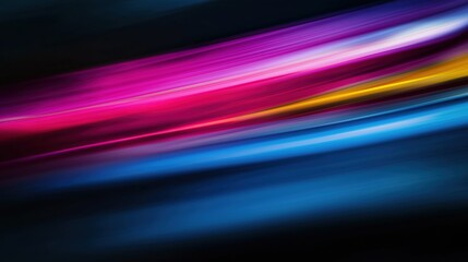 streak. Abstract motion blur with vibrant color streaks, conveying dynamic energy against a dark, softly glowing background. public awareness campaigns.