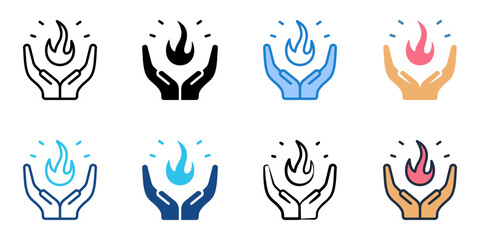 Ritual icon set multiple style collection 
