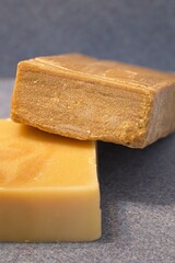 Stacked bars of natural soap