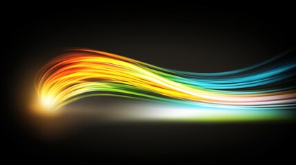 streak. Abstract motion blur with vibrant color streaks, conveying dynamic energy against a dark, softly glowing background. public awareness campaigns.