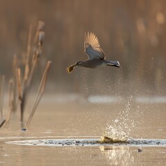 heron in the morning