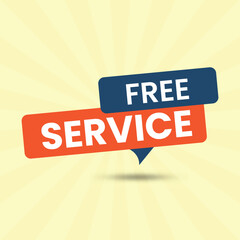 Free service promotional banner with modern design for advertising and marketing campaigns