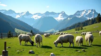 sheep in the mountains
