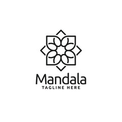 Mandala monogram simple logo icon
