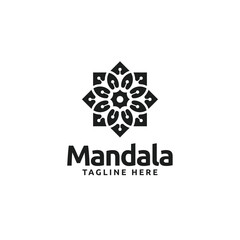 Creative vintage mandala flower logo