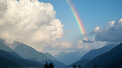 clouds over the mountains