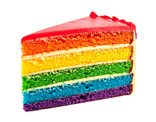 Colorful rainbow layer cake slice (2)
