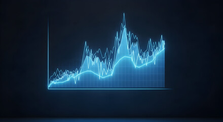 Dynamic Financial Graph Displaying Growth Trends In A Modern Setting