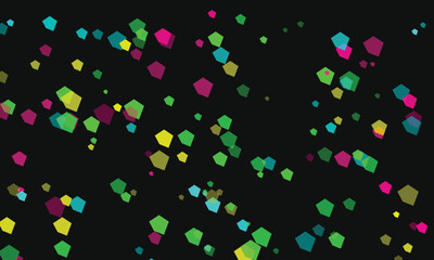 Abstract geometric shapes modern art with black background backdrop