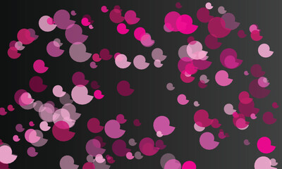 Abstract Pink and Purple Shapes on Dark Background Graphic Design