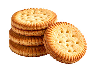 Stacked round cookies with a light filling
