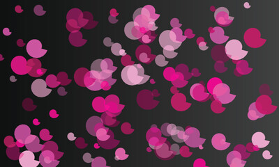 Abstract pink circles on black background a modern and playful design