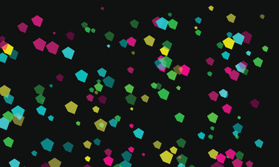 Colorful Abstract Geometric Pattern on Dark Background Modern Design