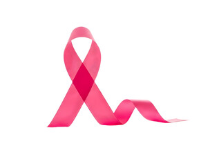 Pink ribbon symbol: Breast cancer awareness and hope.

