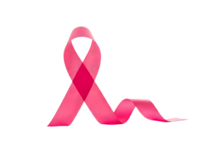 Pink ribbon symbol: Breast cancer awareness and hope.

