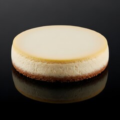 Cheesecake Dessert on Black Background