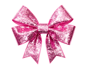 Pink glittery bow, festive