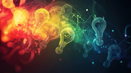 Abstract lightbulb smoke design